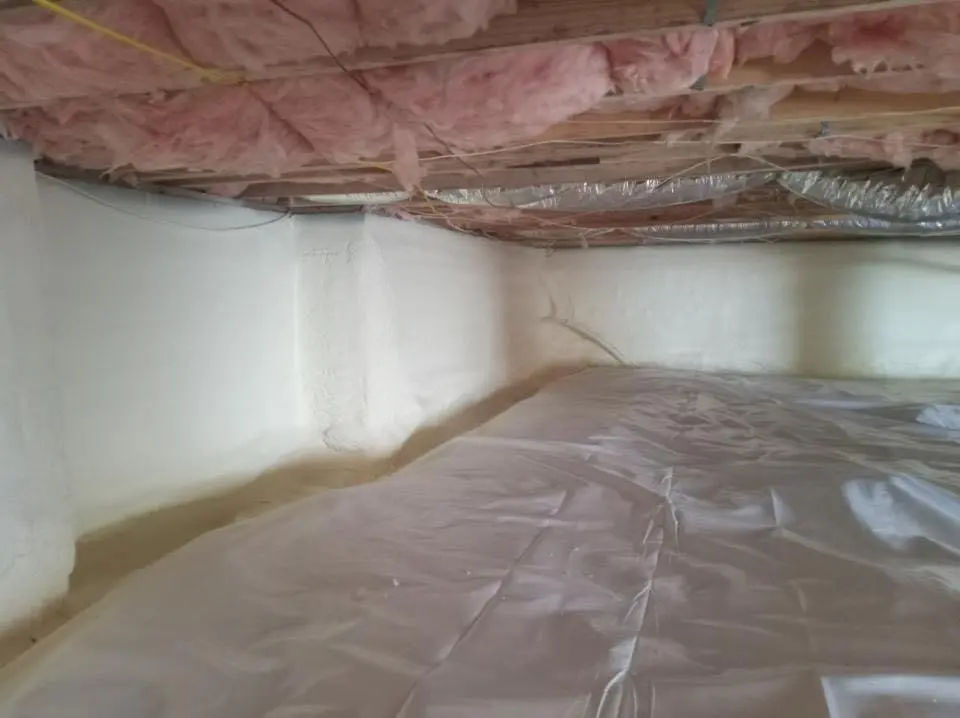 Crawl space encapsulation with closed-cell spray foam for Attic Insulation in Roselle